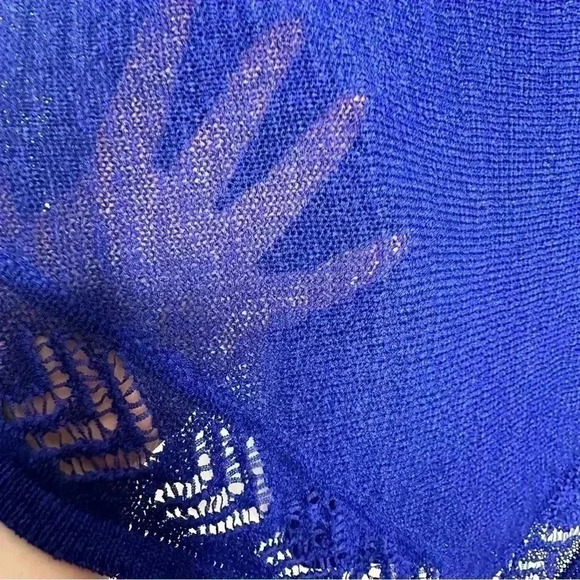 Nygard  Knit Poncho Blue Size Medium - Picture 6 of 16